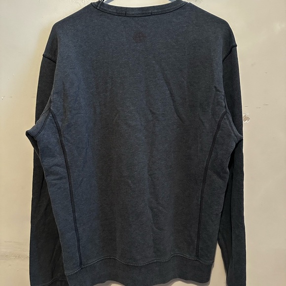 Stone Island Embroidered Logo Sweatshirt Men’s Pullover Size Large Grey - Picture 8 of 11